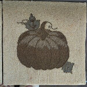 Pumpkin Beaded Placemats